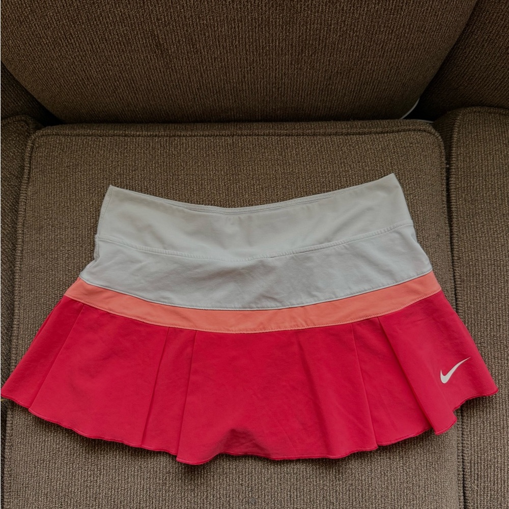 Nike Gray and Pink Mini Tennis Skirt